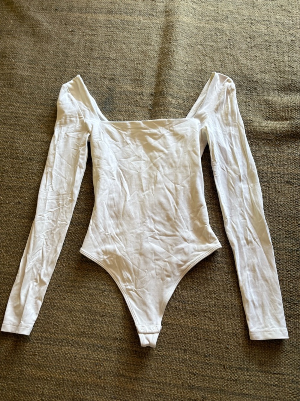 White Long Sleeve off the shoulder Aritzia bodysuit